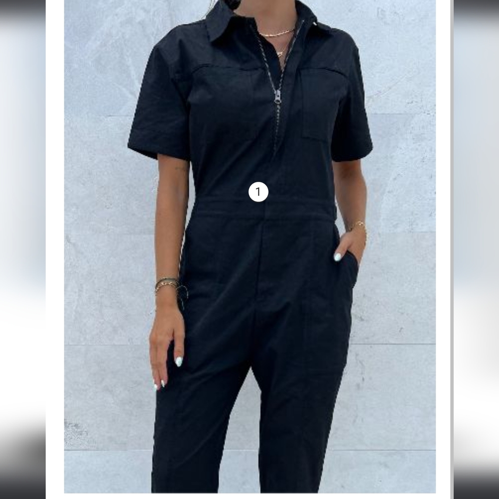 Beach Riot - Black Racetrack Jumpsuit - Picture 4 of 6